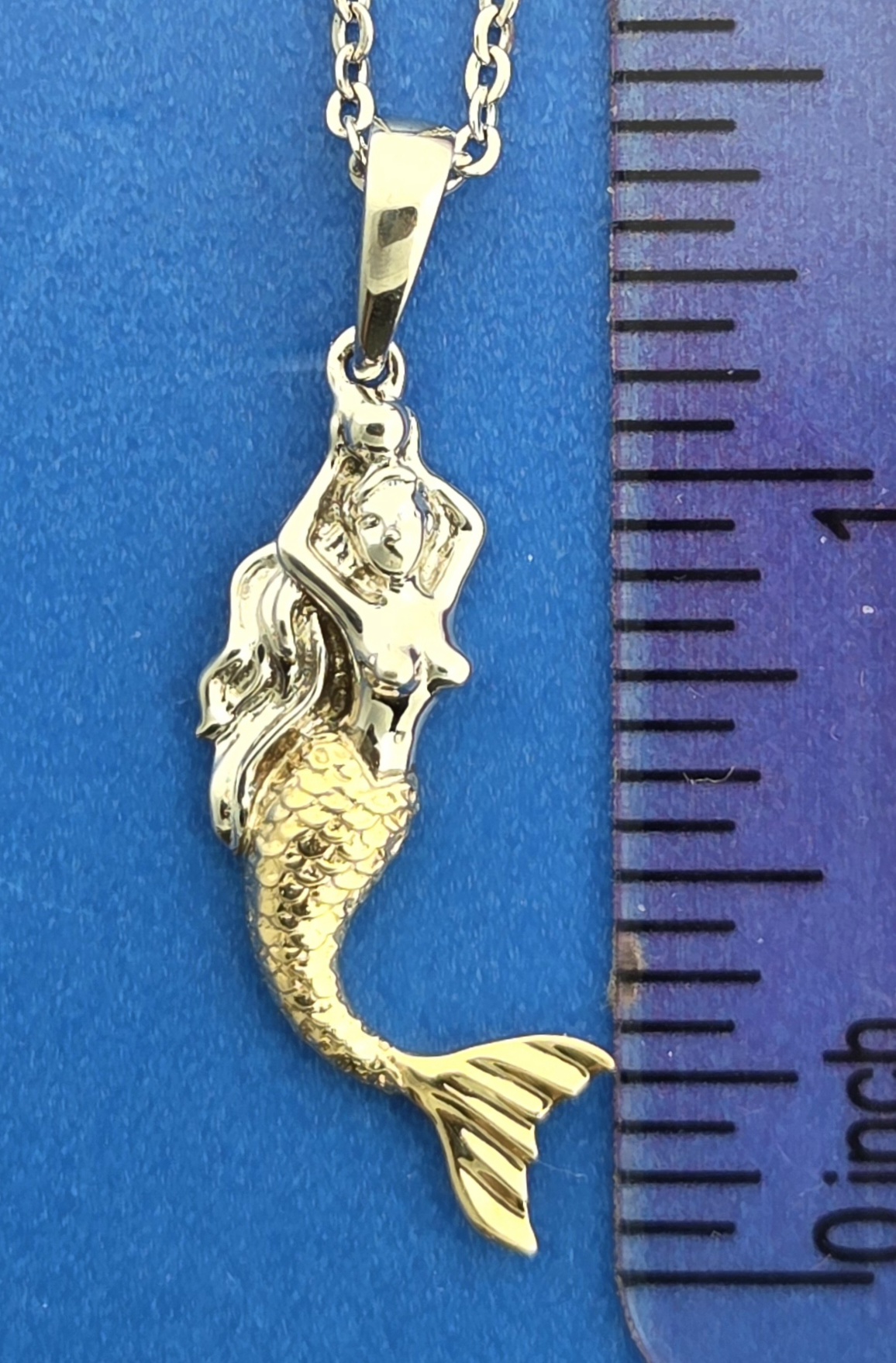 Alamea Mermaid Pendant, Sterling Silver &14k Gold 2-Tone 4 Alamea Mermaid Pendant, Sterling Silver &14k Gold 2-Tone - Image 4