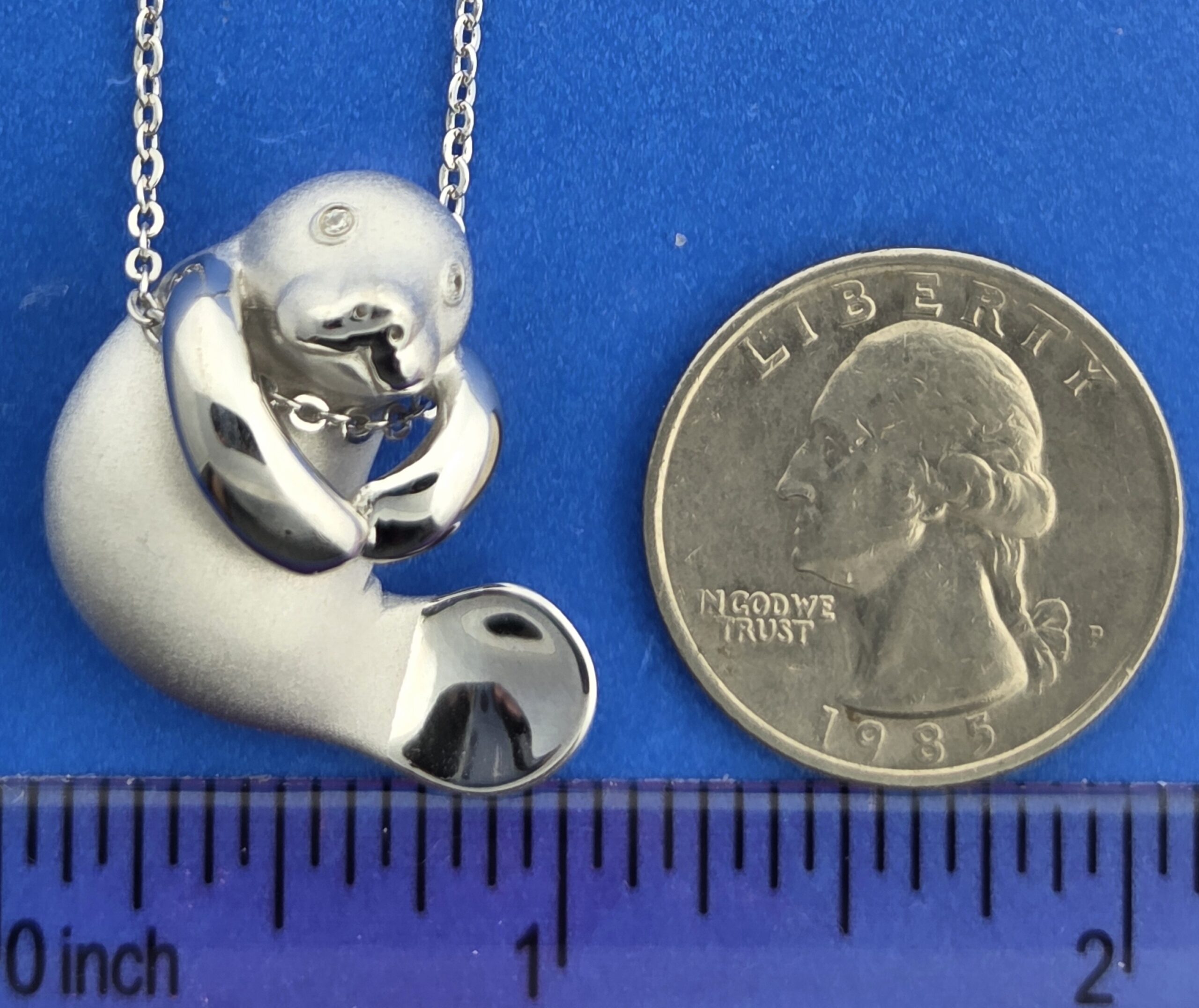 Alamea Manatee Pendant, Sterling Silver 4 Alamea Manatee Pendant, Sterling Silver - Image 4