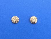 Sand Dollar Post Earring, 14K Rose Gold