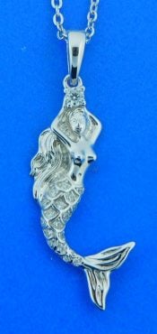 alamea mermaid pendant, sterling