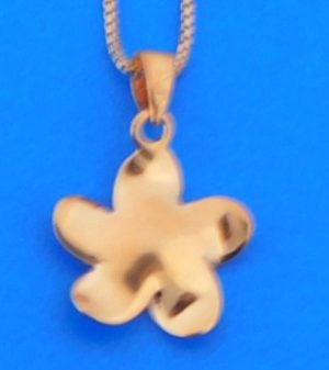 alamea rose gold plated sterling plumeria pendant