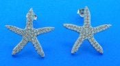 starfish sterling cz earrings