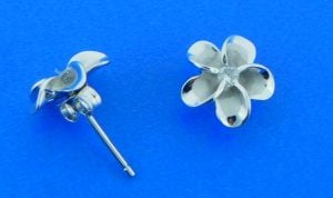 alamea plumeria sterling earring