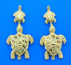 seaturtle 14k earrings