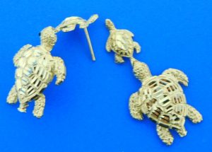 seaturtle 14k earrings