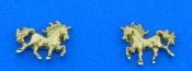 unicorn post earring 14k