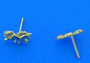 unicorn post earring 14k