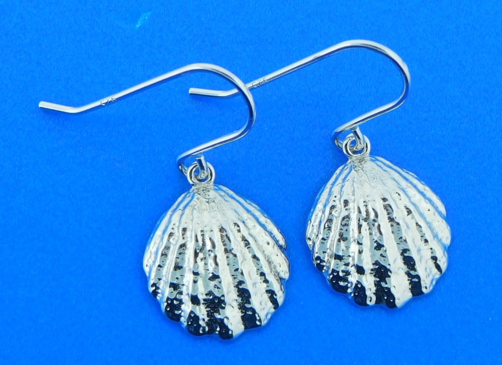 Alamea Sunshell Dangle Earrings, Sterling Silver