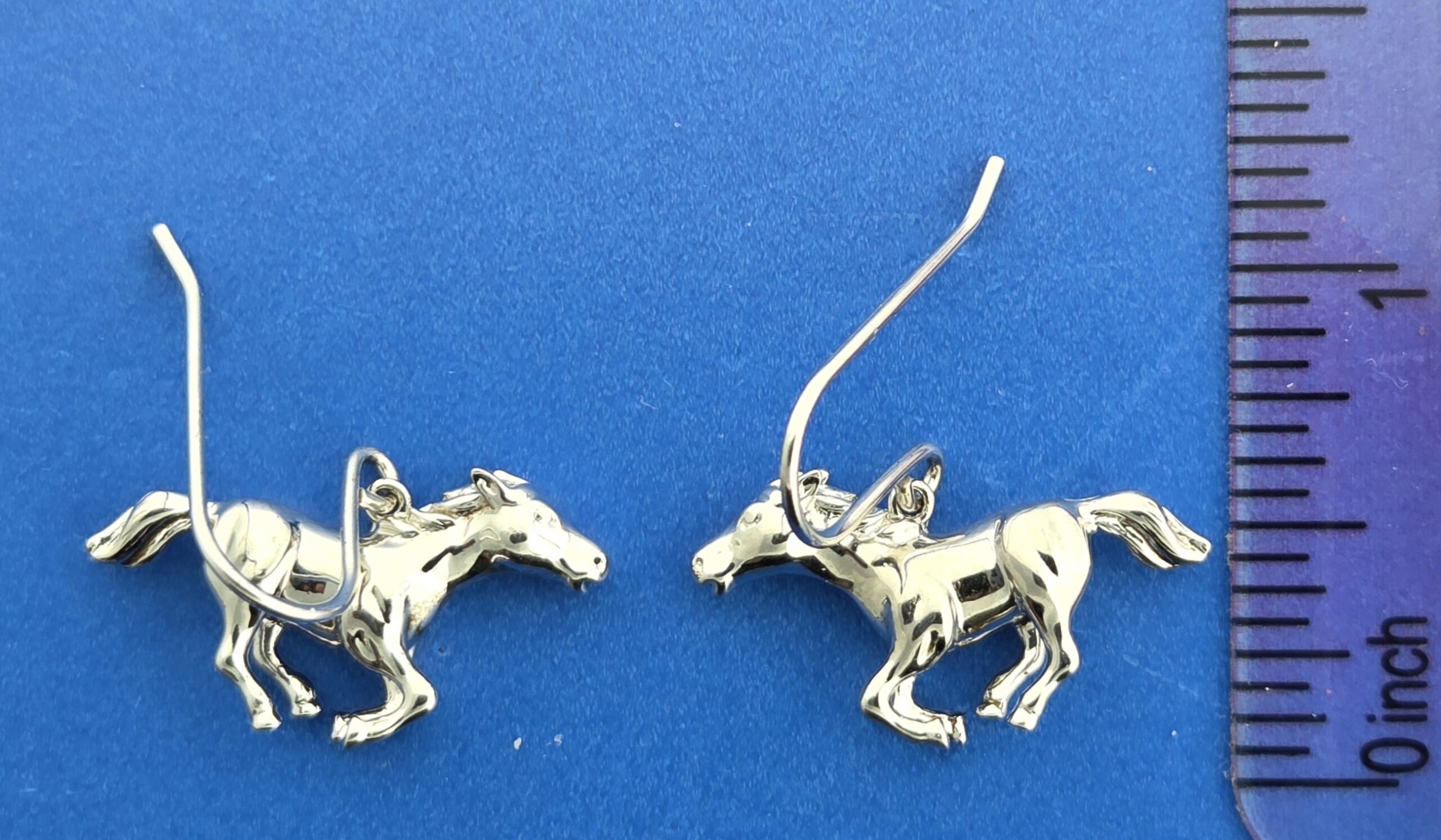 Alamea Horse Earrings, Sterling Silver 4 Alamea Horse Earrings, Sterling Silver - Image 4