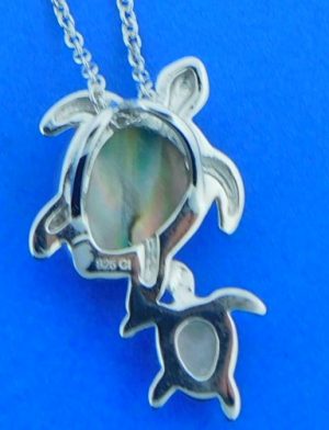 sea turtle pendant, sterling