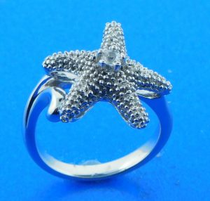 denny wong starfish ring, sterling silver