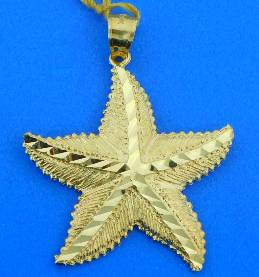 CHICVISION Dainty Gold Hollow Starfish Pendant Necklace