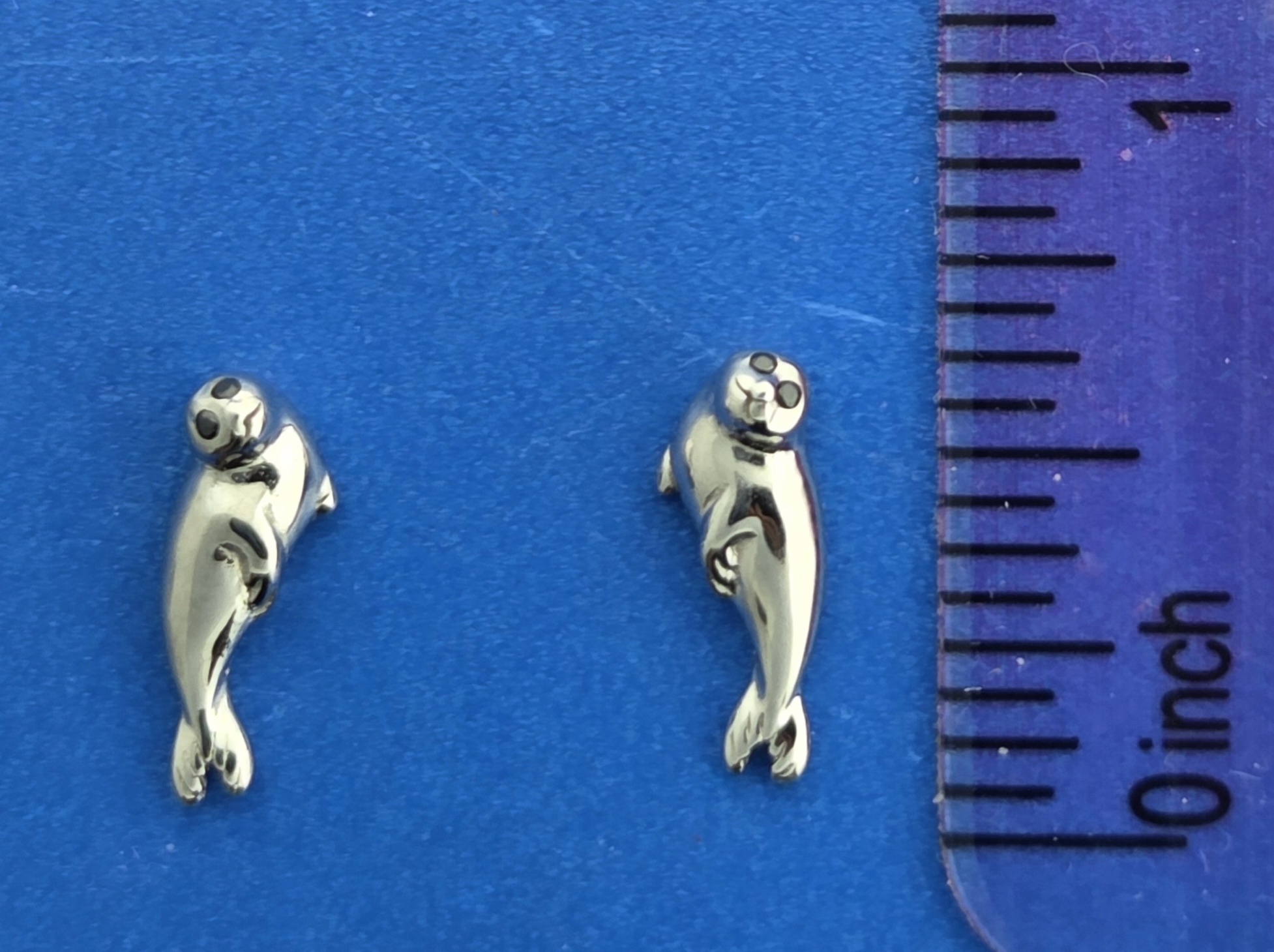 Harbor Seal Post Earrings, Sterling Silver 7 Harbor Seal Post Earrings, Sterling Silver - Image 7