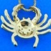 Crab Diamond Pendant, 14K Yellow Gold