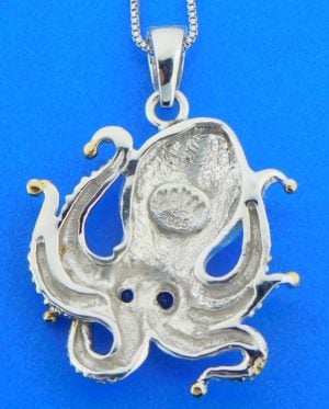 Kovel Dancing Octopus Pendant, Sterling Silver