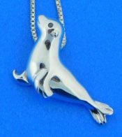 Sea Lion Pendant, Sterling Silver