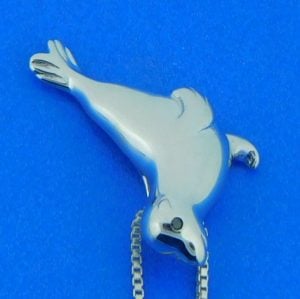 Sea Lion Pendant, Sterling Silver