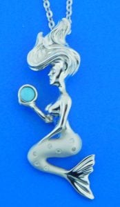 Alamea Mermaid Pendant, Sterling Silver & Larimar