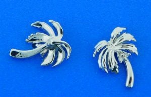 Alamea Palm Tree Post Earrings, Sterling Silver