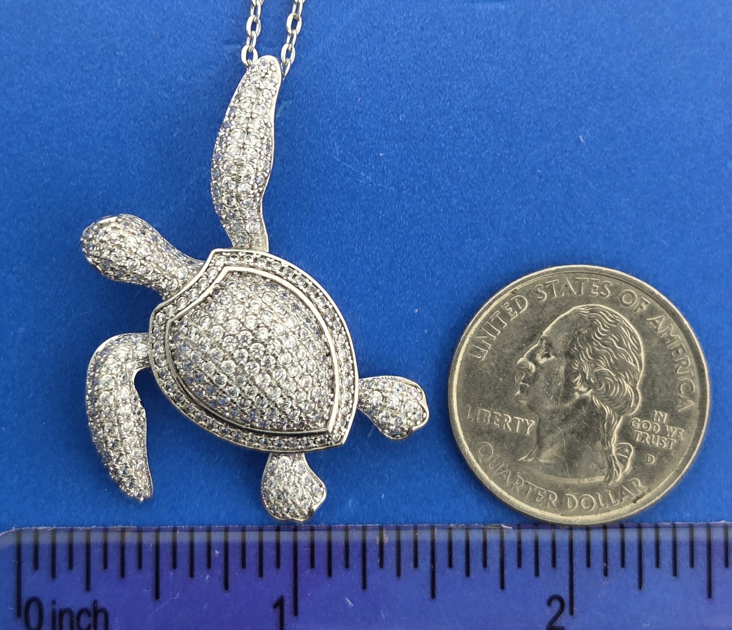 Alamea Sea Turtle Pendant, Sterling Silver 6 Alamea Sea Turtle Pendant, Sterling Silver - Image 6