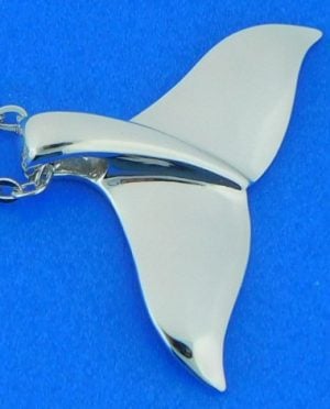 Alamea Whale Tail/Fluke Pendant, Sterling Silver