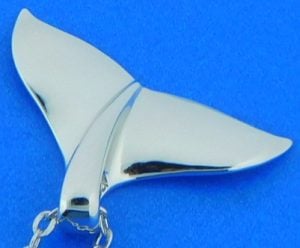 Alamea Whale Tail/Fluke Pendant, Sterling Silver