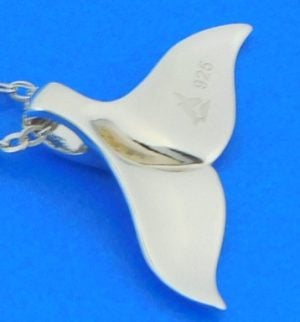 Alamea Whale Tail/Fluke Pendant, Sterling Silver