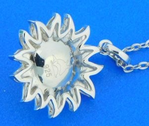 Alamea Sunflower Pearl Pendant, Sterling Silver