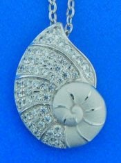 Alamea Sea Nautilus Shell Pendant, Sterling Silver