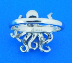 Alamea Octopus Ring, Sterling Silver