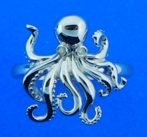 Alamea Octopus Ring, Sterling Silver