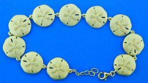 Alamea Sand Dollar Bracelet, Sterling Silver & Yellow Gold Plated