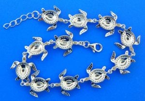 Alamea Sea Turtle Bracelet, Sterling Silver