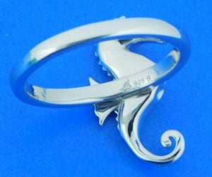 Alamea Seahorse Ring, Sterling Silver