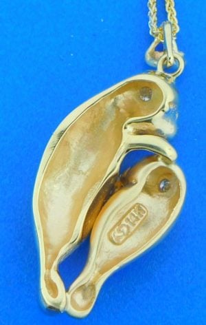 Steven Douglas Manatee Pendant, 14k Yellow Gold