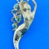 14k Steven Douglas Mermaid Pendant, White Gold & Blue Diamonds