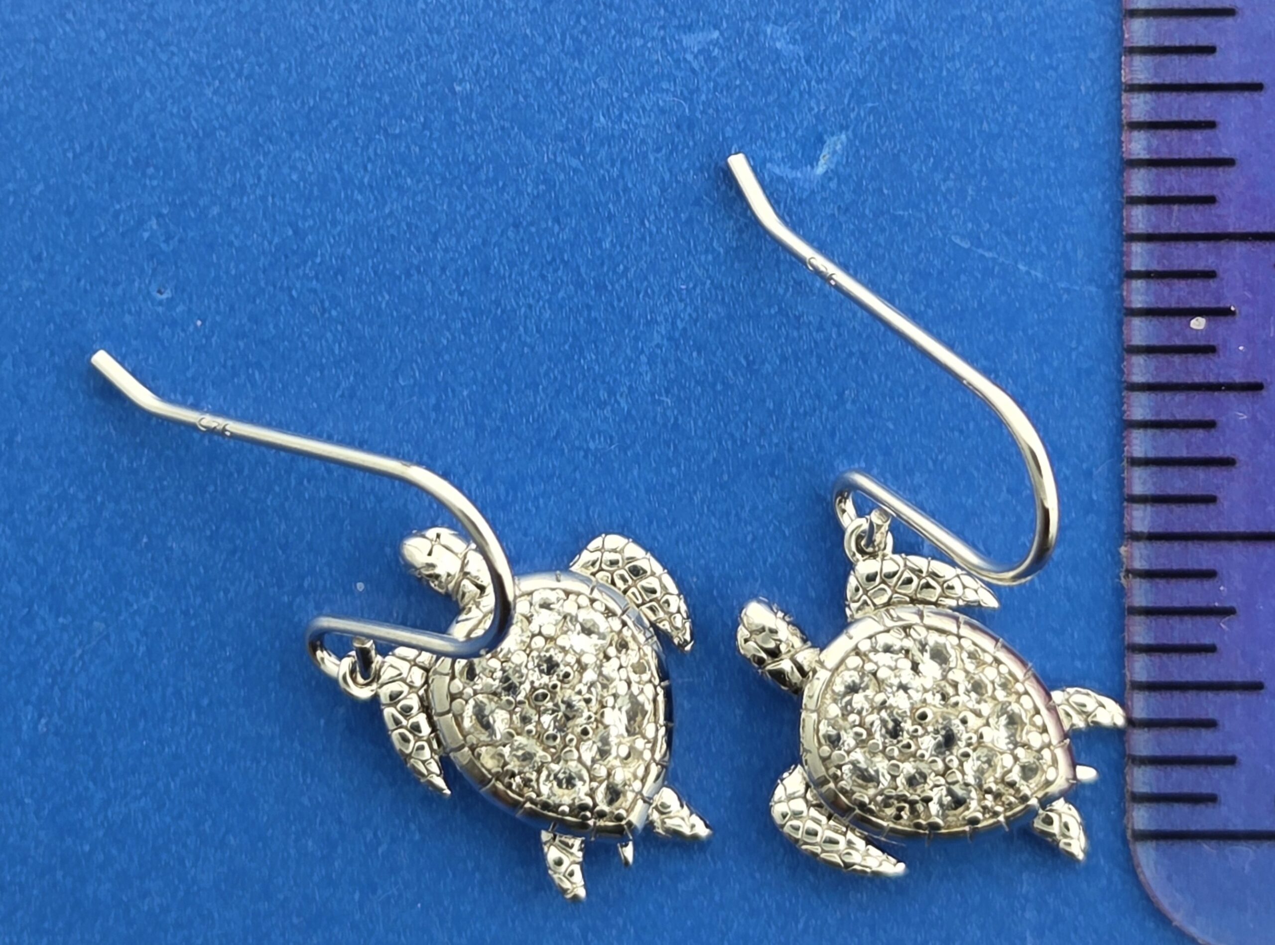 Alamea Sea Turtle Dangle Earrings, Sterling Silver 6 Alamea Sea Turtle Dangle Earrings, Sterling Silver - Image 6