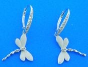 sterling silver dragonfly dangle earrings