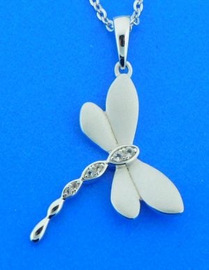 sterling silver dragonfly pendant