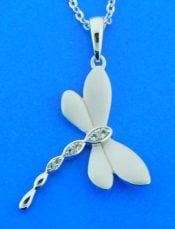 sterling silver dragonfly pendant