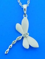 sterling silver dragonfly pendant