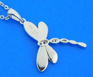 sterling silver dragonfly pendant