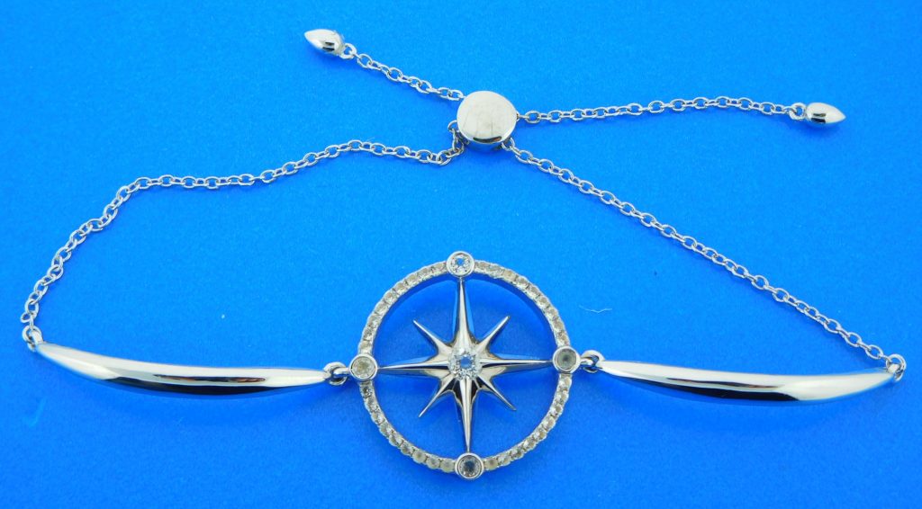 Alamea Compass Rose Bolo Bracelet, Sterling Silver