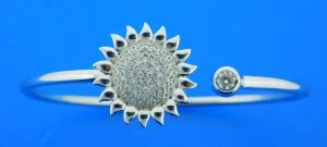 sterling silver sunflower bracelet