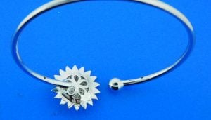 sterling silver sunflower bracelet