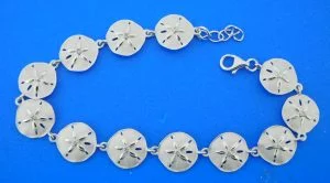 sterling silver sand dollar bracelet