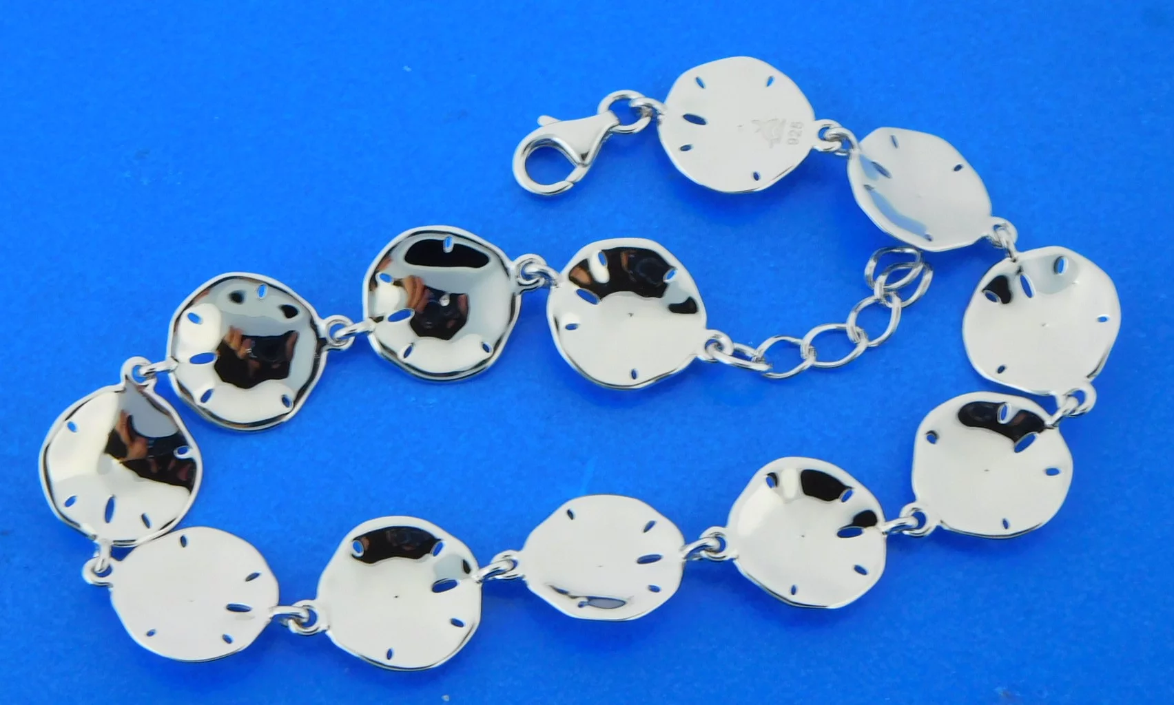 sterling silver sand dollar bracelet