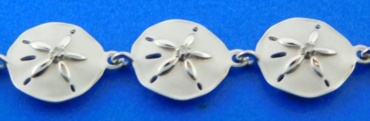 sterling silver sand dollar bracelet