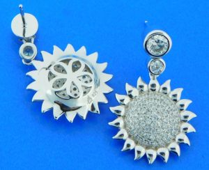 sterling silver sunflower earrings