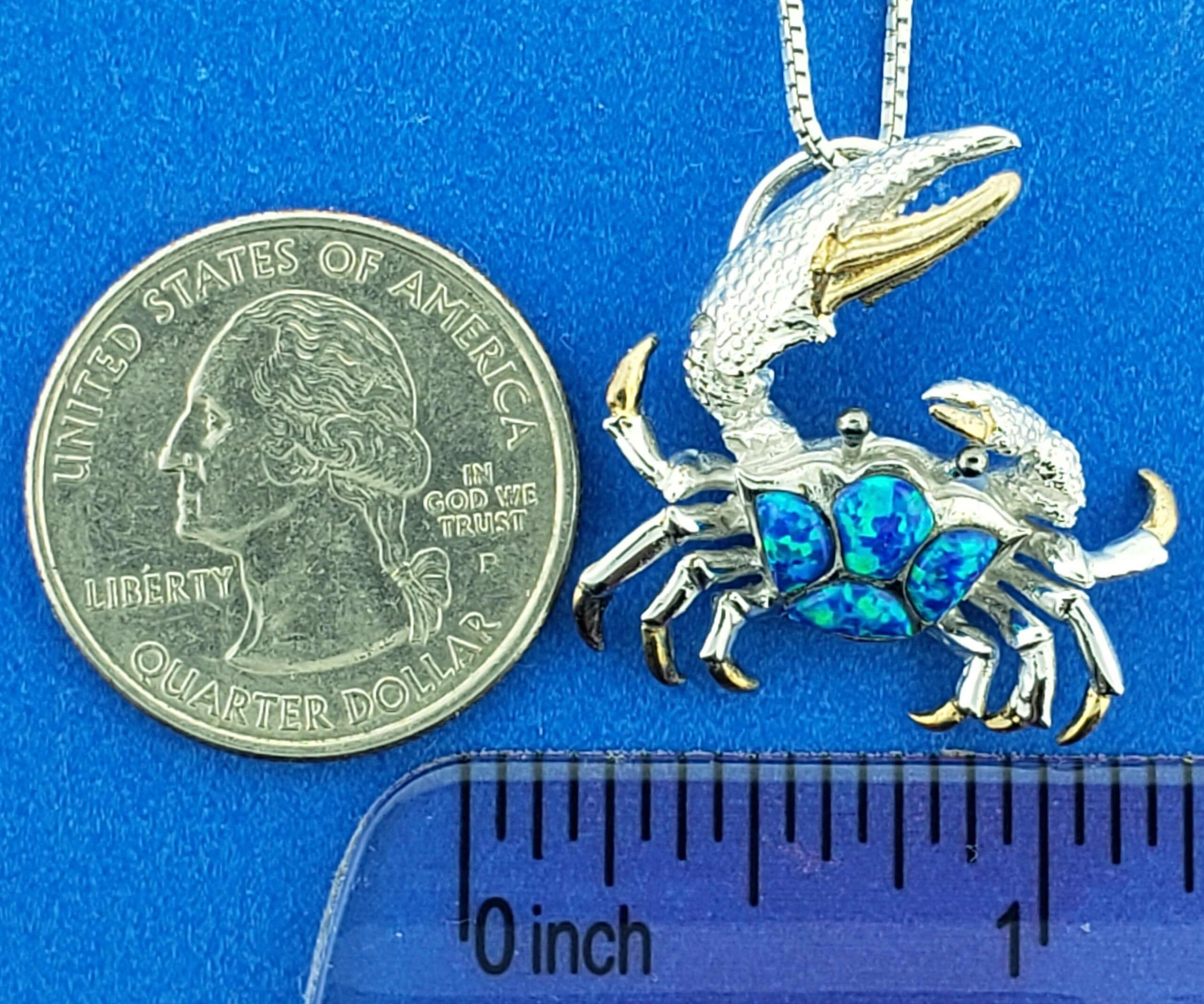 Kovel Blue Crab Pendant, Sterling Silver 4 Kovel Blue Crab Pendant, Sterling Silver - Image 4